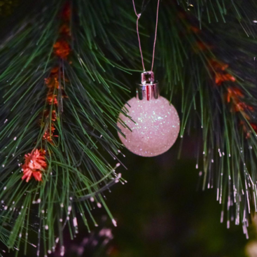 Festive Christmas Tree Skirt in Alaska